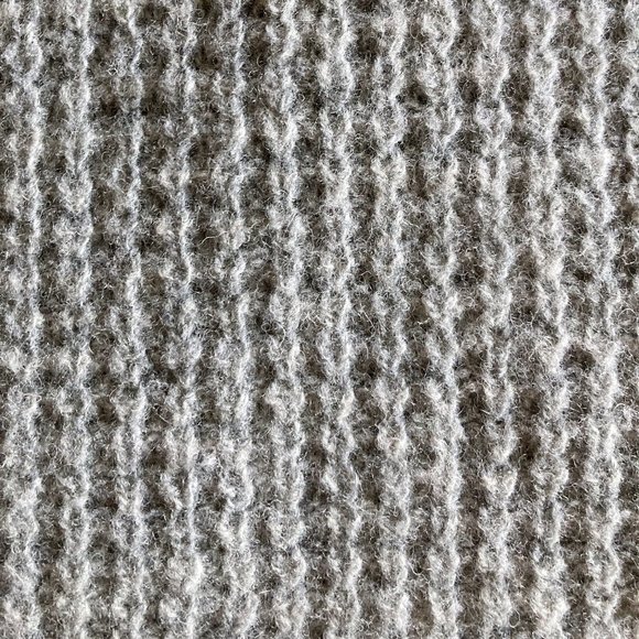 Free People oversized waffle knit grey 100% wool sweater, cowl neck turtleneck - Picture 6 of 12